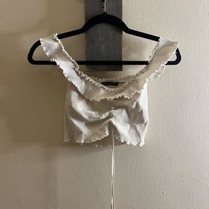 White off shoulder top
